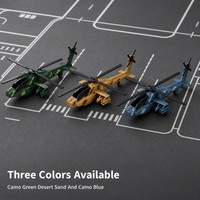 Modèle d'hélicoptère en alliage pour enfants, jouet militaire moulé sous pression avec fonction de recul à inertie, coffret cadeau pour garçons et filles