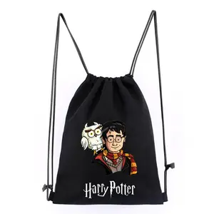 Custom Plain Drawstr Bag Backpack Cotton Canvas Drawstring Bag