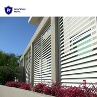 Volets en aluminium de conception moderne, à lamelles horizontales, pour fenêtres, portes, patios, pergolas, cours, balcons, abris de voiture, gazebos