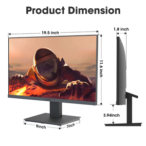 Koorui หน้าจอคอมพิวเตอร์ Full HD ขนาด21.5นิ้ว1080P VA พีซีเดสก์ท็อปแสดงผล75Hz พร้อมหน้าจอ tiltable HDMI/พอร์ต VGA สำนักงานพีซี - Product Image 3