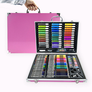MOQ basso nuovo disegno per bambini set di arte penna ad acquerello pennelli a <span class=keywords><strong>colori</strong></span> arte penna pittura art kit box per ragazzi e ragazze come regalo - Product Image 1