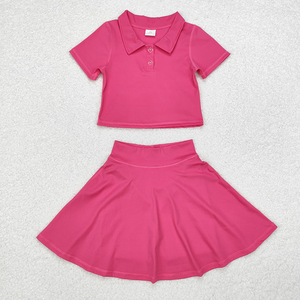 Ensembles de vêtements pour bébés filles, chemise à boutons et jupe, vêtements de sport - Product Image 6
