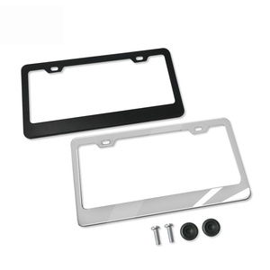 <b>Car</b> License Plate Frame,Wholesale US Standard Stainless Steel License Plate Frame,Customizable Pattern Logo - Product Image 1