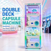 Distributeur automatique de jouets en capsules à double étage avec écran LED pour salles d'arcade, centres commerciaux et centres de divertissement familial