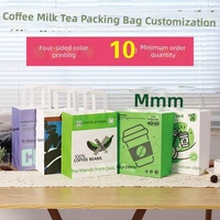 Sac en papier kraft créatif personnalisable en stock pour emballage à emporter café, thé, pâtisseries