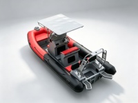 Bateau pneumatique semi-rigide en aluminium de 5,8 m (19 pieds) à coque en V profond, soudé en aluminium, avec certification CE PVC Hypalon, fabriqué en Chine
