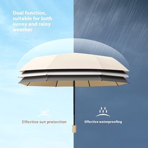 <span class=keywords><strong>Parapluie</strong></span> solaire pliable à trois volets, simple, pour <span class=keywords><strong>homme</strong></span> et femme, avec manche en bois massif, résistant au vent, avec colle colorée, <span class=keywords><strong>petit</strong></span> pare-soleil pour usage quotidien - Product Image 4