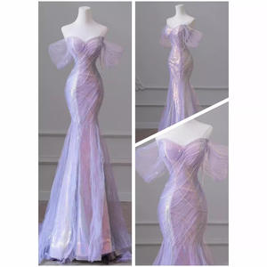 2025 nuevo vestido de novia de sirena francesa de lujo para novia Satén de gama alta pequeño vestido principal romántico <span class=keywords><strong>corazón</strong></span> cariño encaje - Product Image 2