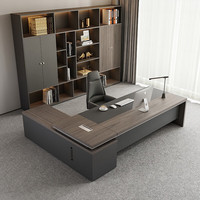 Mobilier de Bureau Luxe Qualité Supérieure Design Moderne Ensemble de Bureau de Direction Poste de Travail pour PDG Manager