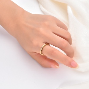 ステンレス製 スピナーリング フィジェットリング 指輪 回転可能 不安解消 男女兼用アクセサリー - Product Image 5