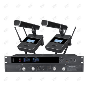 ระบบไมโครโฟนไร้สาย BD-28 True Diversity แบบสองช่องสัญญาณ XLR ชุดไมค์แบบมือถือ UHF พร้อมระบบตัดเสียงรบกวน จอแสดงผลดิจิตอล แบบติดตั้งบนแร็ค - Product Image 6