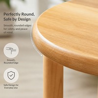Table Ronde en Bois Chuangjin, Diamètre 60 cm, Bureau Circulaire en Bois Massif pour Activités Montessori, École Maternelle, Salle de Jeux, Vente en Gros
