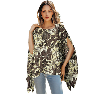 <span class=keywords><strong>Fleurs</strong></span> tropicales Style hawaïen chemisier décontracté et chemises dames chemisier de luxe conception tribale polynésienne taille unique couverture de plage - Product Image 4