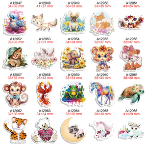 Animaux Cartoon Flatbacks Planar Resin 50 pcs/lot pour Charms DIY Hairbows Phone Craft Materials - Product Image 4