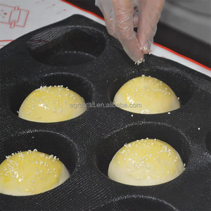 Molde de silicona para panecillos de hamburguesa, apto para microondas, bandeja de silicona para hornear panecillos de hamburguesa - Product Image 3