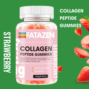Complément alimentaire ODM Collagen Boost pour la peau, les cheveux et les ongles, saveur fraise, sans sucre, gommes de collagène peptide - Product Image 2
