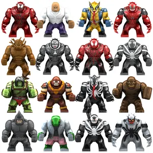 Super Heroes Movie Große Figur Venom Spider Riot Thanos Bildungs baustein Figur Kid Plastic Toy Geschenk PG8118 PG8136