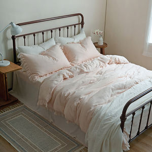 <span class=keywords><strong>ชุด</strong></span><span class=keywords><strong>ผ้าปูที่นอน</strong></span>4ชิ้นสำหรับโรงแรมทำจากผ้าฝ้ายแท้คุณภาพสูงผ้าปูเตียงแท้มีระบายทรงใบบัวผลิตจากจีน - Product Image 3