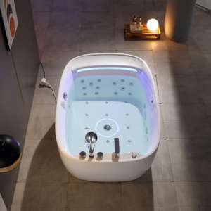 Vasca Idromassaggio Sexy Rotonda/Ovale per 2 Persone, Autoportante, da Interno, in PVC, con 30 Getti, Design Moderno, Idrogetti - Product Image 1