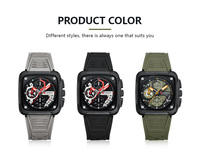 Jam Tangan Pria CURREN 8461 Baru, Jarum Bercahaya, Sporty, Dial Persegi Unik dengan Tanggal Otomatis, Tahan Air