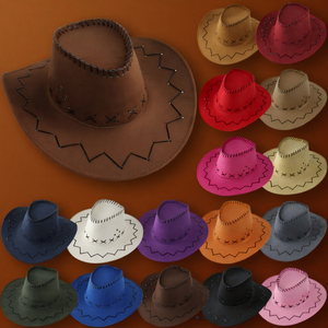 Elegante Sombrero de Vaquero con Protección Solar, Gorra de Cosplay para Fiesta de Navidad, Sombrero Vintage para Acampar, Pescar, Montañismo, Vacaciones, Regalos de Año Nuevo - Product Image 6