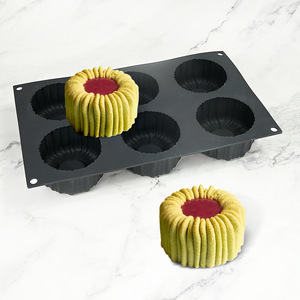 <span class=keywords><strong>Moule</strong></span> à gâteau en mousse <span class=keywords><strong>Charlotte</strong></span> en silicone professionnel <span class=keywords><strong>moule</strong></span> à dessert français texturé en fil pour chocolat Tiramisu Panna Cotta - Product Image 3