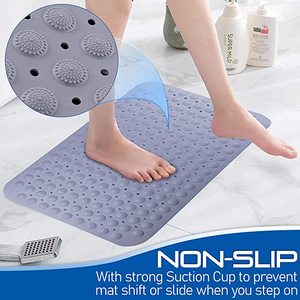 Alfombrillas <span class=keywords><strong>de</strong></span> Baño Antideslizantes <span class=keywords><strong>de</strong></span> PVC Ecológicas, Alfombrillas <span class=keywords><strong>de</strong></span> Masaje <span class=keywords><strong>para</strong></span> Pies con Ventosas, Orificio <span class=keywords><strong>de</strong></span> Drenaje, Lavables a Máquina, Alfombrillas <span class=keywords><strong>para</strong></span> <span class=keywords><strong>Ducha</strong></span> - Product Image 2