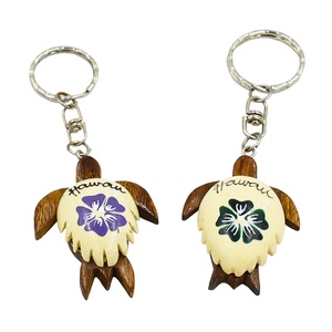 Vendita calda Souvenir Regalo Chiave Anello Su Misura Logo Catena Chiave Tartaruga Intagliato A <span class=keywords><strong>Mano</strong></span> Tartaruga di Legno Catena Chiave - Product Image 4