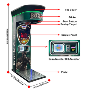 Máquina de <span class=keywords><strong>Boxeo</strong></span> Arcade Profesional Electrónica, Máquina de Golpeo Operada con Monedas, Probador de Fuerza de <span class=keywords><strong>Boxeo</strong></span>, Juego Deportivo de Entretenimiento - Product Image 2