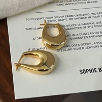 Boucles d'oreilles Huggie en forme de goutte d'eau avec design en U et cuivre électroplaqué pour femmes, accessoires de mode pour le quotidien