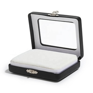 Fabrication quantité minimale de commande 20pcs Noir Stockage Métal Velours <span class=keywords><strong>Perle</strong></span> Présentation Anneaux Cuir <span class=keywords><strong>Diamant</strong></span> Bijoux Plateau Boîte - Product Image 6