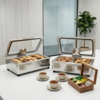 Plat à réchaud en acier inoxydable 304 poli miroir, chauffe-plats de luxe commercial haut de gamme pour buffet, équipement de restauration professionnelle
