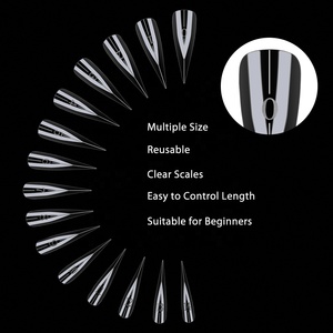 Bqan alta calidad doble forma esculpida puntas de uñas de Gel suave extensión de uñas postizas acrílicas doble forma garra de Águila - Product Image 2