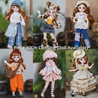 Vêtements de poupée en tissu de 30 cm, ensemble de 6 robes BJD pour filles de 14 ans et plus, accessoires de poupée à la mode, princesse-Loli, jouet en peluche