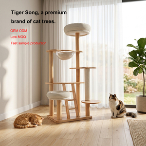 Árbol para Gatos Moderno y Ecológico de Múltiples Niveles con Pilar de Papel y Juguetes de Peluche para Gatos de Interior - Product Image 6