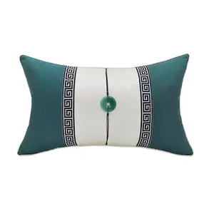 Wholesale Solid Pure Color 100% Jacquard Polyester Custom Cushion Cover Dropshipping With Zipper