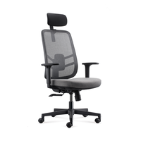 Chaise de bureau ergonomique professionnelle appui-tête réglable pour les environnements domestiques d'entreprise chaise pivotante de direction en fer d'aluminium PU