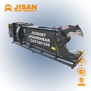 Jisan Js450rt Model Heavy Duty Excavator Hydraulic Shear Attachments Steel Cutter Machine
