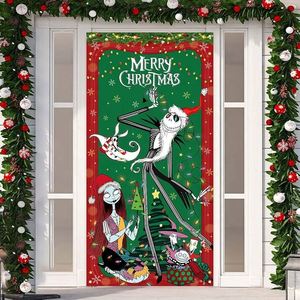 Drapeau de Noël extérieur couleur haute qualité pour porche, bannière de bienvenue à la maison pour porte, bannière suspendue de Noël pour porte de bienvenue à la maison - Product Image 5