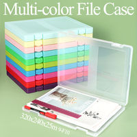 YUZMEI - Carpeta A4 con Tablero de Escritura, Fácil de Abrir, Caja de Archivo Plegable de Plástico, Multicolor, Portapapeles de PP con Almacenamiento