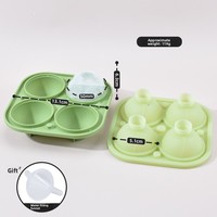 Moule en silicone alimentaire 4 cavités en forme de pucks de hockey, antiadhésif, écologique et compatible lave-vaisselle, pour la pâtisserie