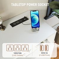 Meuble TV durable multifonctionnel du milieu du siècle en bois classique noir cheminée électrique meuble TV avec lumière LED pour salon