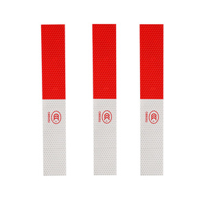 Autocollants réfléchissants rouge et blanc, bandes d'avertissement adhésives pour la protection latérale de la carrosserie des camions By-376 - Product Image 3