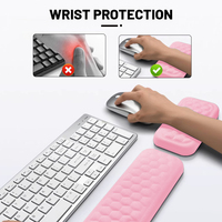 Ensemble de clavier mousse à mémoire pour ordinateur de bureau ordinateur portable frappe facile soulagement de la douleur clavier repose-poignet