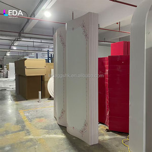 ฉากหลังงานแต่งงานแบบพับได้ LEDA ทำจาก PVC สีขาว อะคริลิค รูปทรงหนังสือ ตกแต่งเวทีงานแต่งงานสไตล์โมเดิร์น - Product Image 2