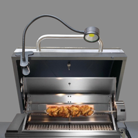 Lampe de barbecue LED COB rechargeable par USB, lampe de travail magnétique flexible pour les grillades en plein air, le camping, la randonnée et la lecture étanche
