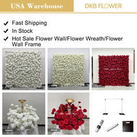 Mur de fleurs artificielles 5D en tissu enroulable Rose Blanche pour décor de mariage, toile de fond d'événements, banquets et accessoires de présentation florale pour vitrine