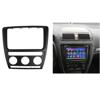 Cadre de garniture d'autoradio pour panneau Seat Leon de couleur noire Cadre double din