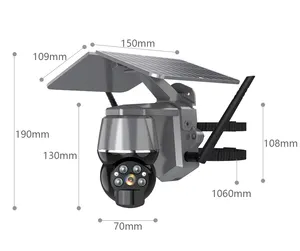 Yeni roman açık HD Video PTZ CCTV IP kablosuz güvenlik sistemi gözetim GÜNEŞ PANELI enerji güç kaynağı WIFI güneş kamera