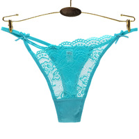 Yun Meng Ni Sous-vêtements transparents sexy pour femmes Culotte string en dentelle transparente G-strings pour femmes